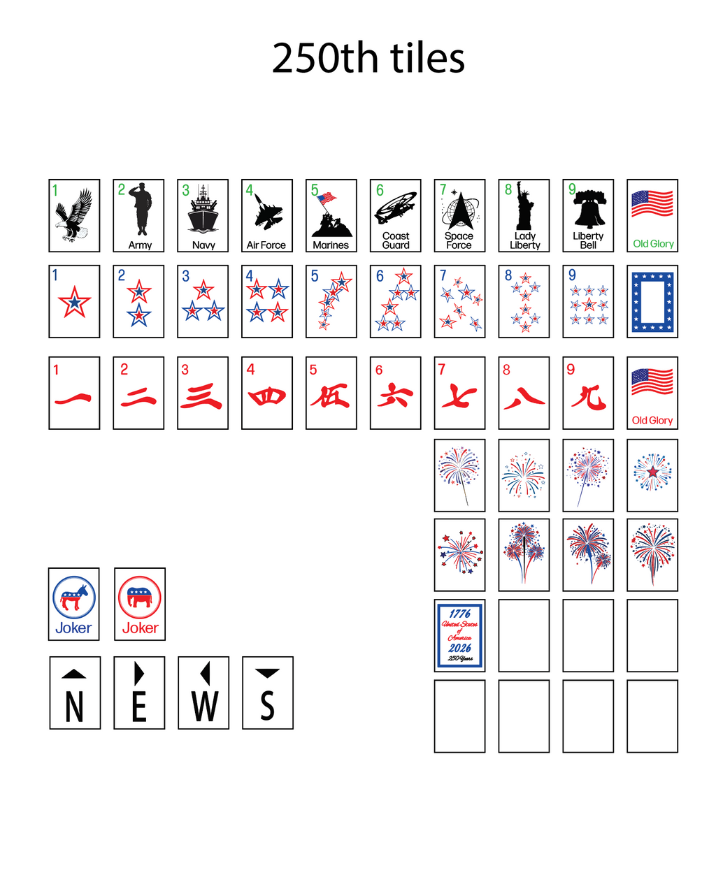 250 Years America Tiles