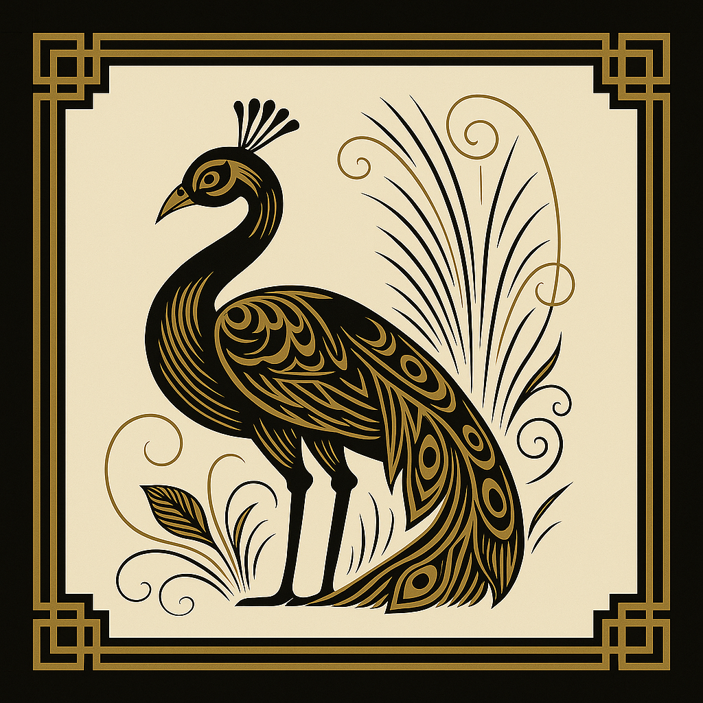Traditional Roaring Twenties Bundle with Peacock mat