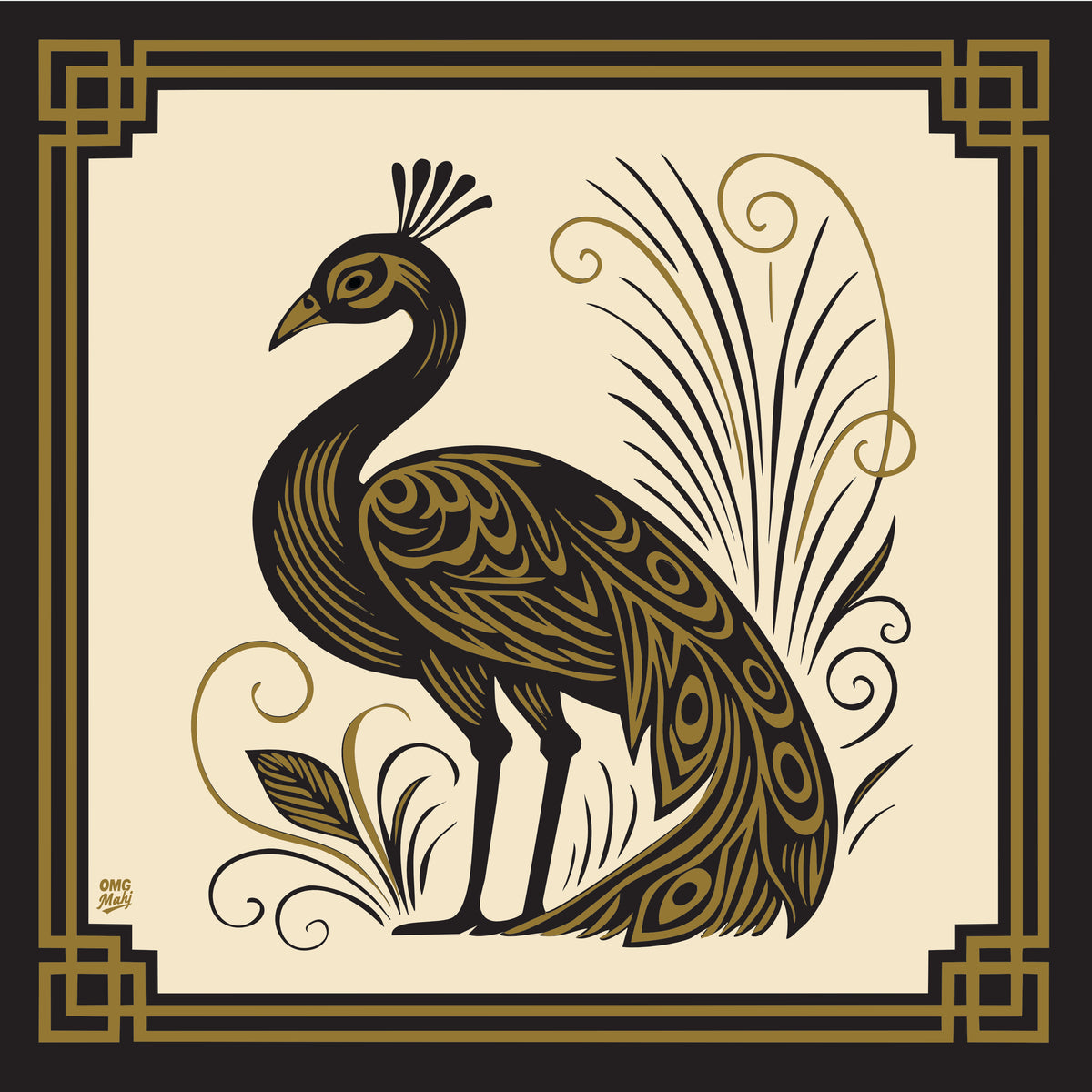 Roaring Twenties - Designer Peacock mat